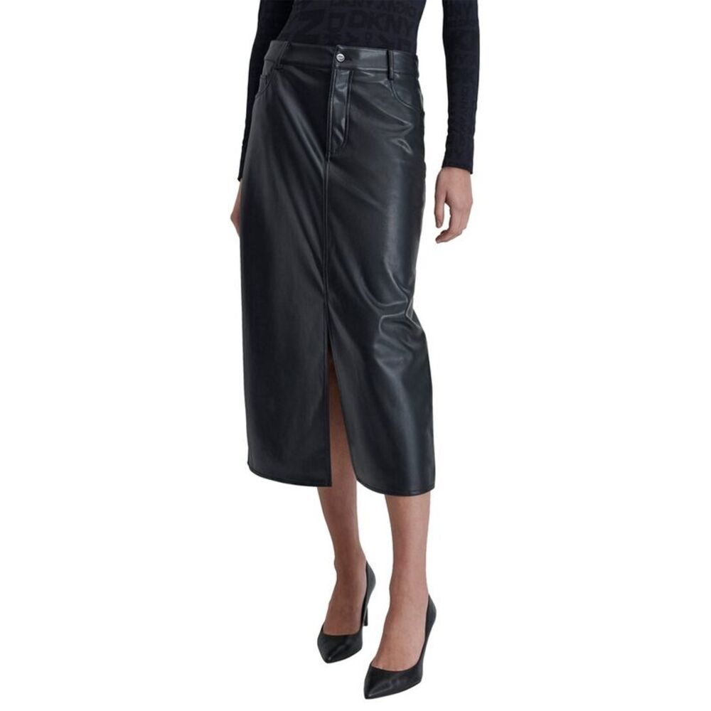 Dkny Womens  5-Pocket Midi Skirt, Black